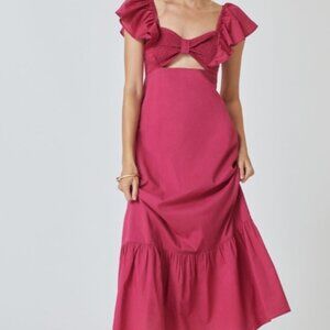 FARM Rio x Anthropologie Ruffle Midi Dress